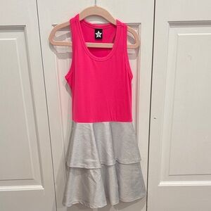 Pink and Silver Kids Casual Dress
